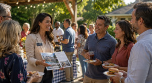 Realtor doing public marketing